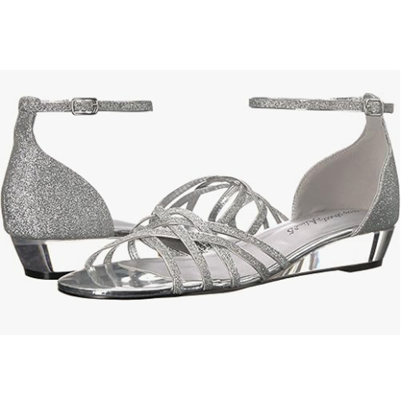 Easy Street Women's Tarrah Wedge Sandal, Silver Glitter, 8.5 M US - Picture 5 of 5